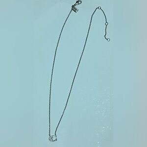 Silver Coach “C” Necklace